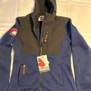 Canada Women's Blue and Gray Ski Jacket